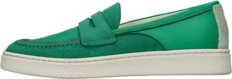 Pantanetti Schoenen, Dames, Groen, 37 EU, Leer, Loafers van leer en su&egrave;de