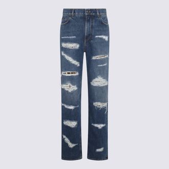 Dolce & Gabbana Blue Cotton Jeans