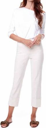 UP Pull-On Linen Cropped Pants