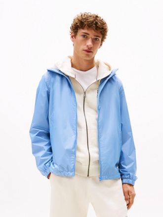 Tommy Hilfiger Blouson TOMMY HILFIGER RWB HOODED JACKET, Herren, Gr. XXL, blau (cloudy blau), Web, Obermaterial: 100% Polyester, h&uuml;ftlang, elastischer Bund, Jacken B