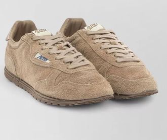Autry suede texture sneakers slip on rubber sole