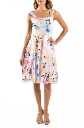 Komarov Scarf Cocktail Dress In Daze