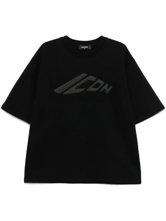 Dsquared2 T-shirt con logo goffrato - Nero