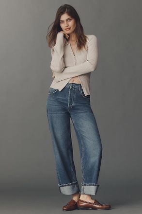Pilcro Baggy Beau Boyfriend Mid-Rise Relaxed Jeans