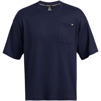 Under Armour Mens Rival Waffle Crew Short Sleeve Blue M