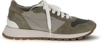 Brunello Cucinelli Bicolor Calf Leather Bos Taurus Athletic Womens Sneakers