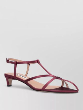 Jil Sander kitten heel slingback open toe pumps