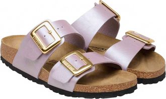 Birkenstock Womens Sydney Luxe Buckle Birko-Flor Sandal In Graceful Orchid