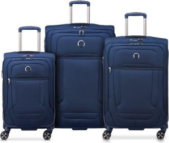 DELSEY Paris Helium DLX 3-Piece Set (20/25/29) Softside Expandable Luggage with Spinner Wheels in Navy Blue at Nordstrom, Size Medium