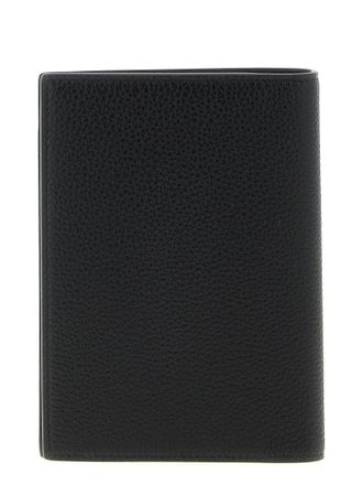 Tom Ford Hammered Leather Passport Holder - Black