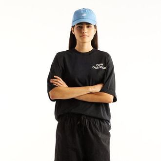 New Balance Mujer Intelligent Relaxed T-Shirt en Negro, Algod&oacute;n, Talla 2XL