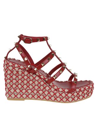 Valentino Garavani Wedge Espadrillas Rockstud Torchon T. 25/95