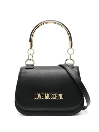 Love Moschino logo-plaque top handle bag - women - Polyurethane - OS - Black