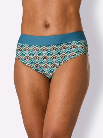 Feel Good Bikini-Hose FEEL GOOD, Damen, Gr. 38, Normalgr&ouml;ssen, lila (t&uuml;rkis, violett, bedruckt), Elasthan, Polyamid, Badehosen Bikini-Hose