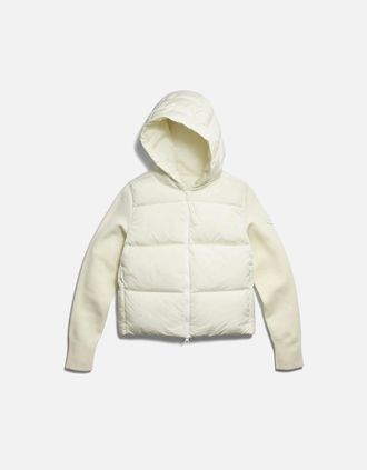 Canada Goose Womens WOMENS HYBRIDGE WIDE QUILT KNIT HOODY - Green - Size: 10/8