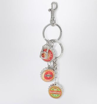 Balenciaga Logo bottle cap keyring charm