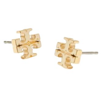 Tory Burch Kleine Icon Emaille Stud Oorbellen - Dames - Oorbellen - Beige - ONE Size - Accessoires