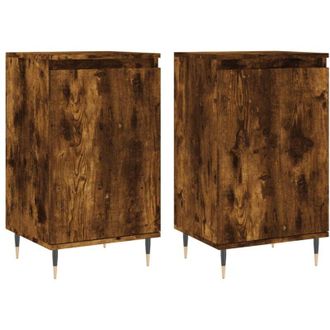 vidaXL Credenze 2 pz Rovere Fumo 40x35x70 cm in Legno Multistrato - Vidaxl