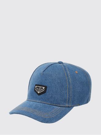 Philipp Plein Logo-Appliqu&eacute; Cotton Denim Baseball Cap with Rigid Visor