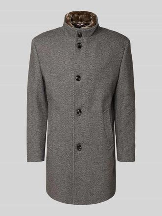 Bugatti Mantel mit Stehkragen in Graphit, Gr&ouml;&szlig;e 26