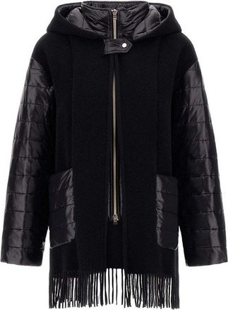 Herno Wool jacket with quilted sleeves