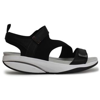 Mbt Aza Leather Synthetic Womens Comfort Sandals - Black - Size:UK 6.5