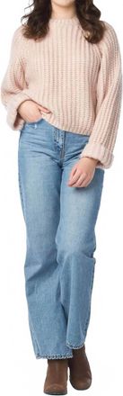Papillon Chunky Cropped Sweater In Rose
