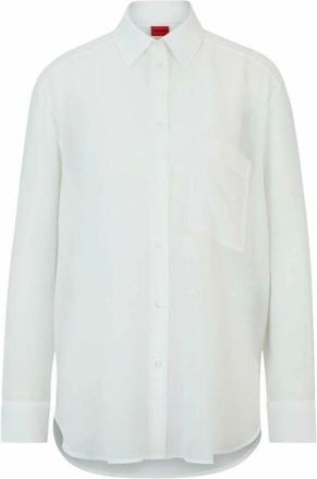 HUGO BOSS Dames, Blouses & Shirts, Wit, Maat: M