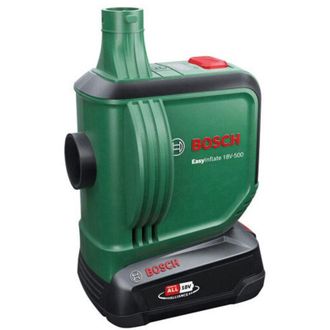 Bosch Home And Garden Bomba De Aire A Bater&iacute;a/bomba Para Colchoneta Inflable Easyinflate 18v-500 (1 Bater&iacute;a 2,0 Ah Sistema 18 V Inflar O Desinflar Camas, Pi