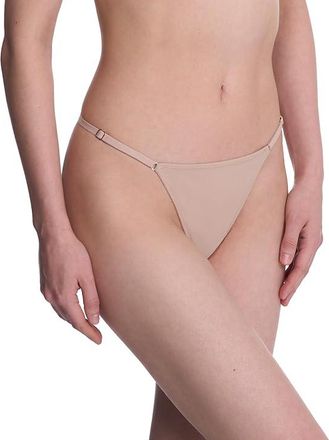 Natori Verge Adjustable String Thong Womens Underwear Cafe : L (Womens 14-16), Elastane/Nylon