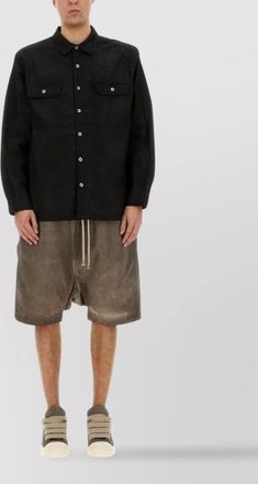 Rick Owens overshirt with chest pockets and long sleeves