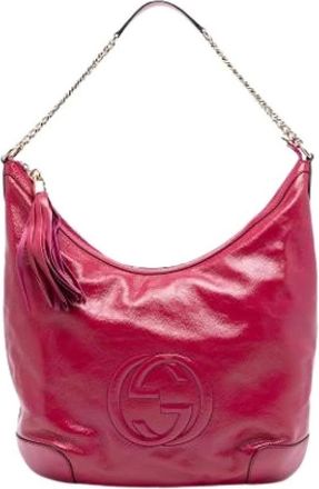Gucci Pre-owned Shoulder Bags, female, Pink, Size: ONE SIZE Pre-owned Vintage Shoulder Bag