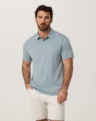 Vuori Clothing Short Sleeve Feather Polo | Raindrop | Medium