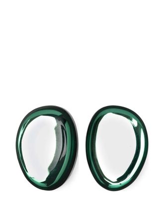 Emporio Armani Earrings Oval Shape Forest Green