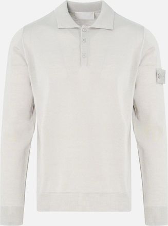 Stone Island Mens GHOST S00FC KNITTED POLO - Brown/Cream - Size: 42