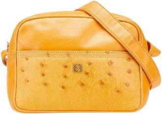 Loewe Pre-owned Cross Body Bags, female, Yellow, Size: ONE SIZE Pre-owned Leather Shoulder Bag