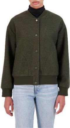 Ookie & Lala Faux Wool Bomber Jacket in Military at Nordstrom Rack, Size X-Small