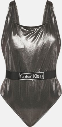 Calvin Klein Silver Lam&eacute; Swimsuit