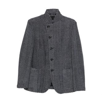 Emporio Armani Heren, Jassen, Zwart, Maat: M Zijde