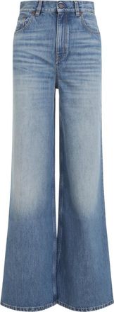 Chlo&eacute; Blue Denim-Flare Jeans