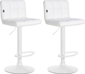 Clp Clp - Set De 2 Taburetes De Bar Feni En Polipiel Blanco Blanco