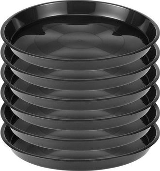 OEM Macetas Redondas Para Plantas - 6 Unidades - Para Macetas, Jardineras Y Jardineras - Negras