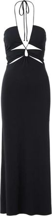 Melissa Odabash Zwarte Giana Jurk met Uitsnijddetails - Dames - Maxi kleedjes - Zwart - M - Kleedjes