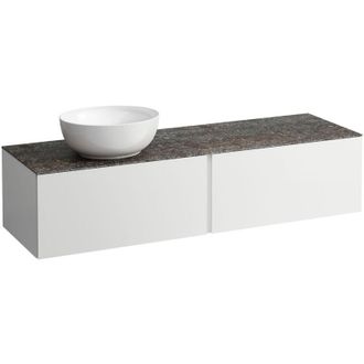 Laufen Il Bagno Alessi Cajonera, Encimera De Piedra Marrone - Laufen