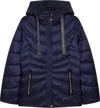 Fiorella Rubino Piumino corto trapuntato a onde - - Jackets - Donna - Blu - 3XL