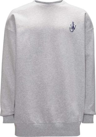 J.W.Anderson Katoenen Sweater met Ankerlogo - Heren - Sweatshirts - Grijs - L - Katoen - Hoodies & sweatvesten