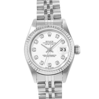Rolex Pre-owned Rolex Datejust 26 Automatic Chronometer Diamond White Dial Ladies Watch 79174 WDJ