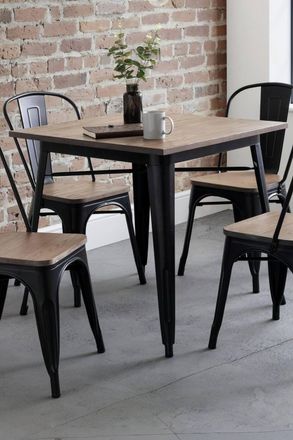 Julian Bowen Grafton Square 4 Seater Dining Table in Brown