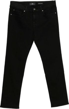7 For All Mankind The Rechte jeans - Heren - Jeans - Zwart - Maat: W30 Katoen