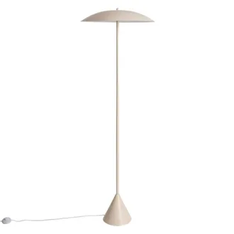 Sweeek L&aacute;mpara de pie interior metal, &oslash;50cm, beige
